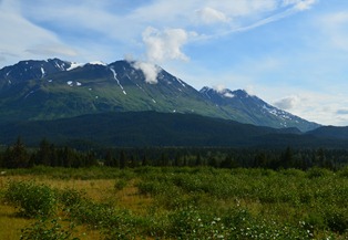 The Chugach Mountains north of Seward looking south
