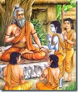 [Rama and brothers at school of the guru]