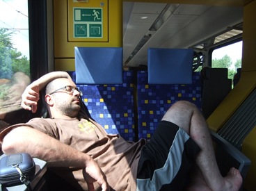 dormitando en el trén Györ-Budapest