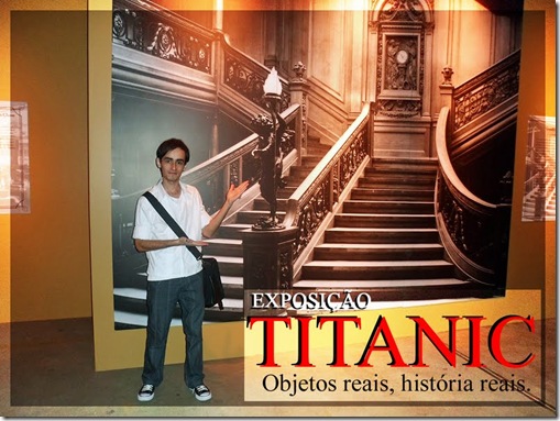 Rodrigo Piller na Exposição do Titanic