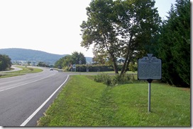 Jackson's Bivouac marker on Route 50 next to turn into Paris, VA