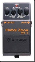 metal zone boss pedal distortion mt-2