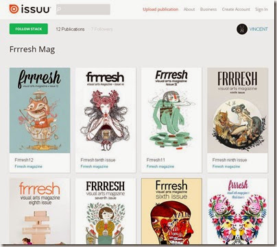 Frrresh Visual Arts Magazine main page