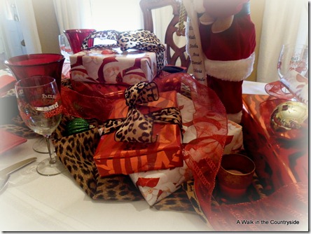 a walk in the countryside: leopard Christmas table