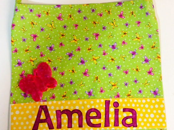 Library Bag with Name Applique {Tutorial}