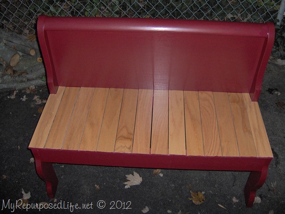 sleigh bed foot board bench