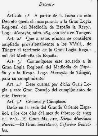 Decreto 1933 D. Martínez Barrio