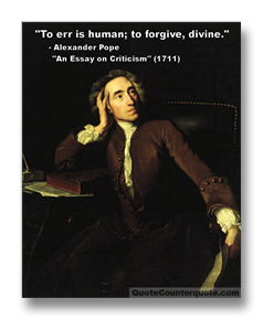 Chalkboard to Err Is Human to Forgive Divine