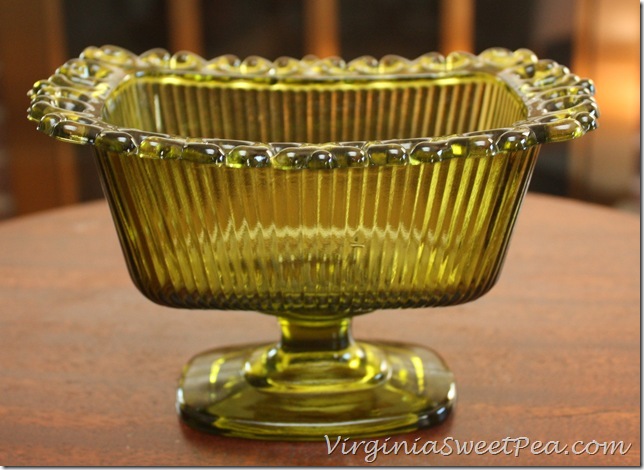 Green Glass Compote