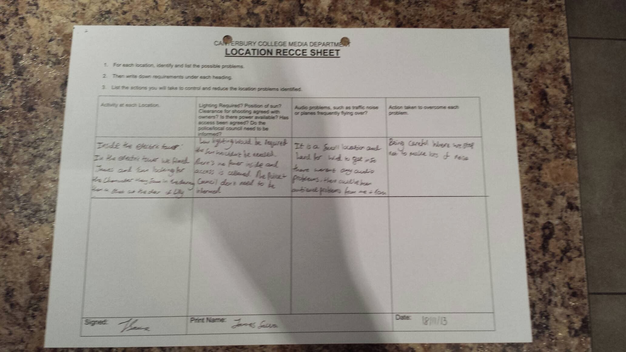 Title sequence coursework image