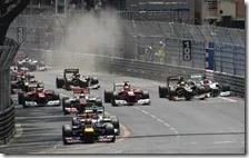 La partenza del gran premio di Monaco 2012