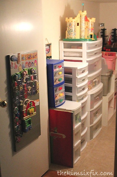 Organized toy closet