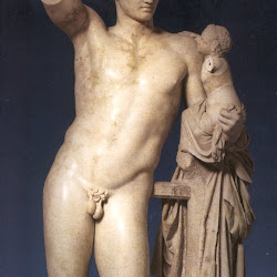 48.- Praxíteles. Hermes con el niño Dionisios.