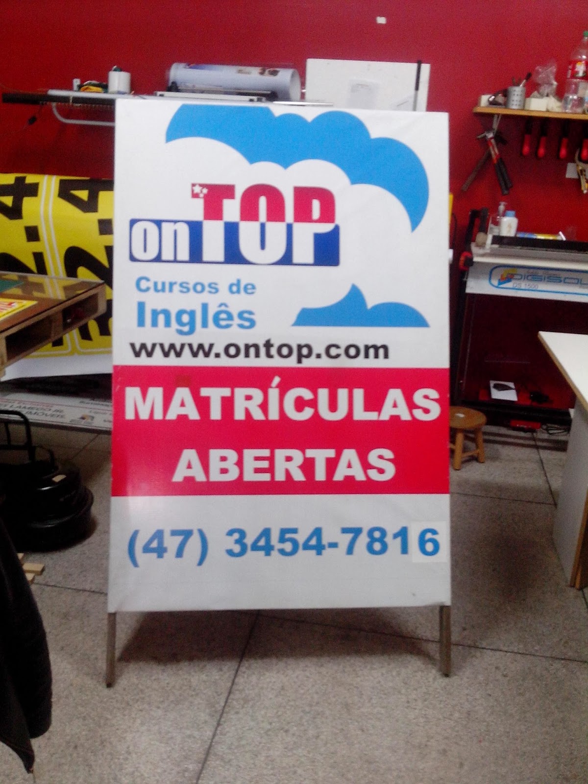 Brindes Personalizados Banner Express Placa tipo cavalete