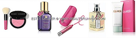Estee Lauder Pink Ribbon Products Perfectionist CP R La Mer Hand Treatment BOBBI BROWN Pink Peony Blusher Lipgloss Clinique Chubby Stick Dramatically Different Moisturizing Lotion Perfectly Good Cause.