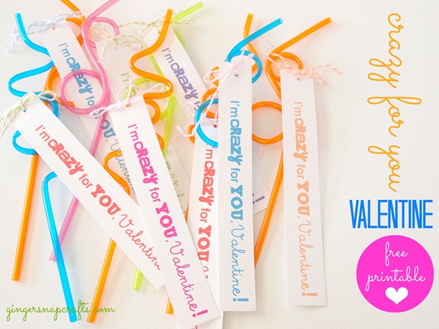 Crazy For You | Ginger Snap Crafts. For 50 more FREE #Valentine Printables, click the image.