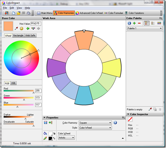 Color Harmonies tool