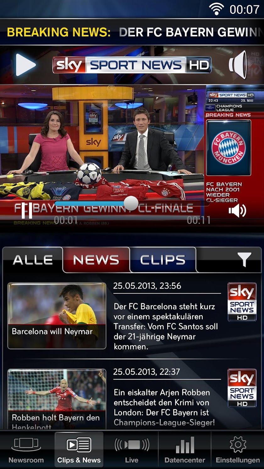 Sky Sport News HD Screen 3