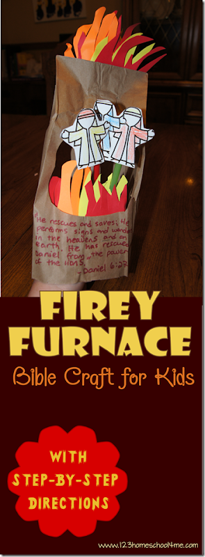 Firey Furnace Shadrach, Meshach, and Abednego Sunday School Bible Craft for Kids. This simple to make Sunday School craft will be a hit with kids from preschool, kindergarten to 1st grade and 2nd grade. Firey Furnace Shadrach, Meshach, and Abednego Sunday School Bible Craft for Kids. This simple to make Sunday School craft will be a hit with kids from preschool, kindergarten to 1st grade and 2nd grade.
