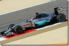 Hamilton nelle prove libere del gran premio del Bahrain 2014