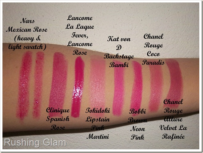 Nars Mexican Rose  - swatches & comparisons (2)