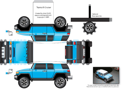 toyota fj cruiser paper model #7