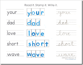 Read it. Stamp it. Write it. {Printables}