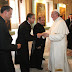 Il Presidente del Villaggio, padre Juan Sabadell, con Papa Francesco
