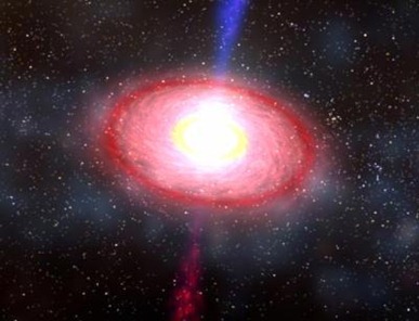colapso de estrela gigante emitindo raios cósmicos