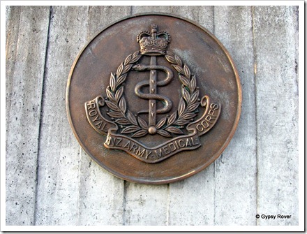 Memorial wall at the Army Museum at Waiouru displaying my Corp badge.