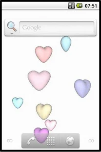 Cute 3D Hearts Live Wallpaper