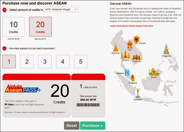 Buying an AirAsia Asean Pass