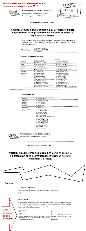 Votacion al conselh de Comunautat de Tolosa