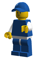Meet Blue Lego Guy (created with Lego Digital Designer)