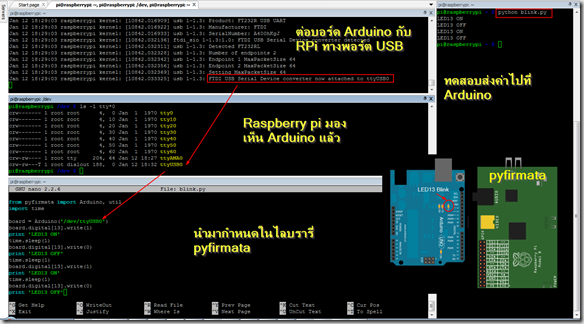 Raspbbery Pi with Arduino via pyfirmata