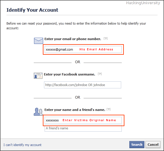 Hack Facebook with 3 Trusted Friends Method