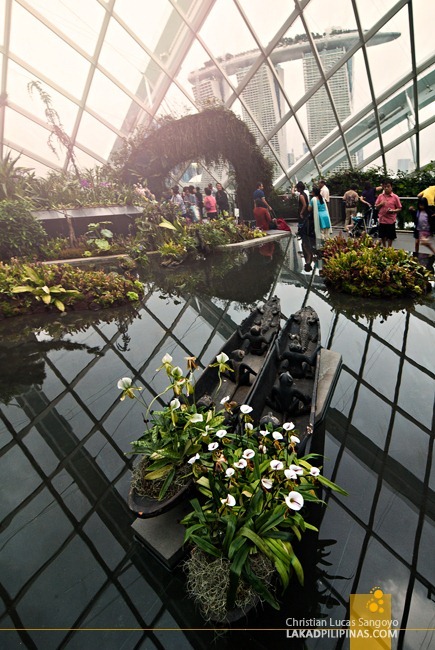 The Marina Bay Sands Seen from the Cloud Forest at Gardens by the Bay