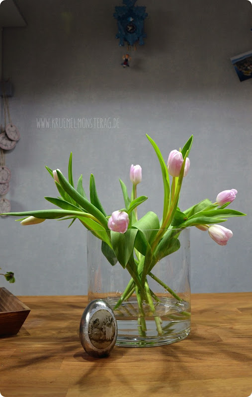 Zartrose Tulpen (02) in der Rundvase am Friday Flowerday