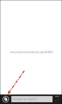 Click the "Tabs" button at the bottom left corner of the screen (www.kunal-chowdhury.com)