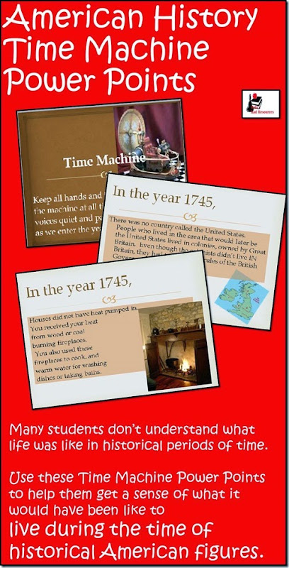 Time Machines for 9 different Amazing Americans throughout American History.  These resources were designed to help teachers meet the Georgia Performance Standards for 3rd grade Social Studies.  Download now from Raki's Rad Resources
