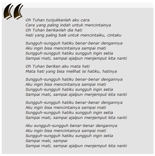 Lirik Lagu Cinta Dalam Doa Kumpulan Artikel Bermanfaat Dan Ilmu Pengetahuan