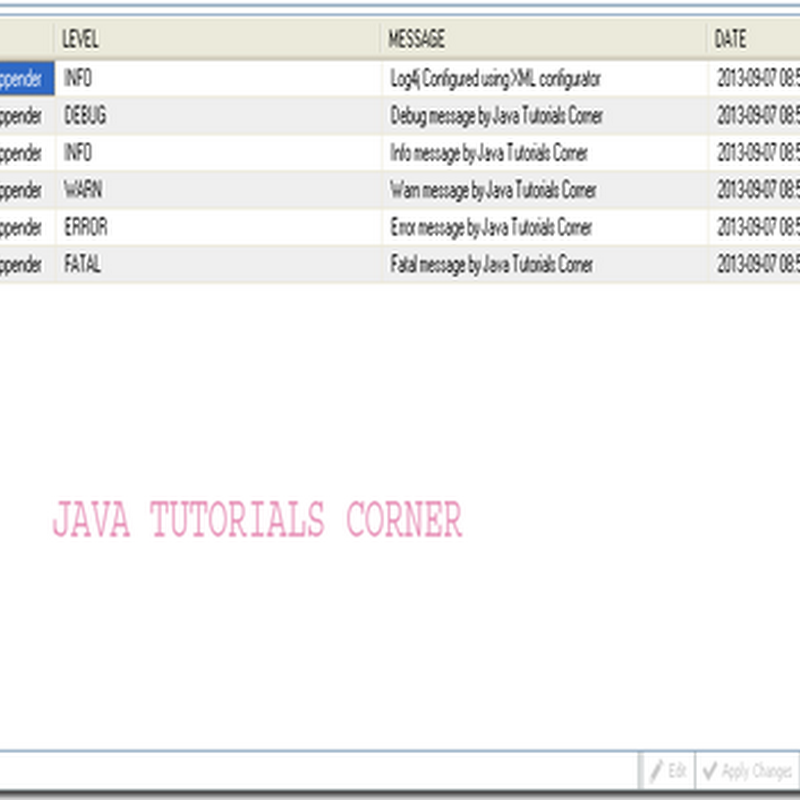 Log4j – JDBCAppender using XML configuration