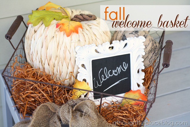 {DIY} Chalkboard Frame & Fall Basket - A Thoughtful Place