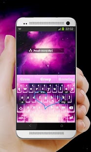 Purple Galaxies TouchPal Theme Screenshots 3