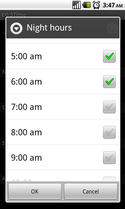 Speaking Clock - EQ STime Screen 2