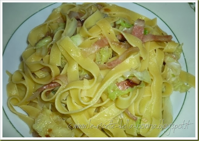 Tagliatelle con guanciale, verza e cipolla (5)