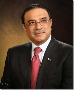 President of Pakistan 
Asif Ali Zardari