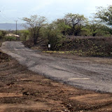 Road beyond the locked gate at mauka end of Lipoa Pky.