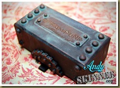 copper steampunk cufflink box
