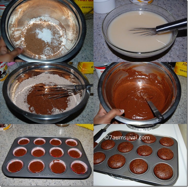 Chocolate cupcake process